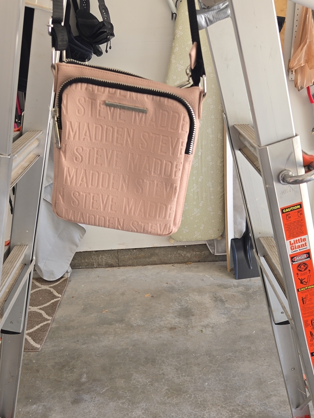 Steve Madden Pink Embossed Crossbody Bag